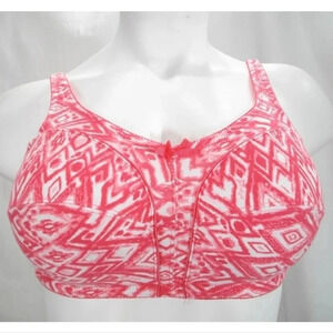 Comfort‎ Choice 27-0576-2 100% Cotton Wire Free Bra 38D Pink & WhiteExcellent,